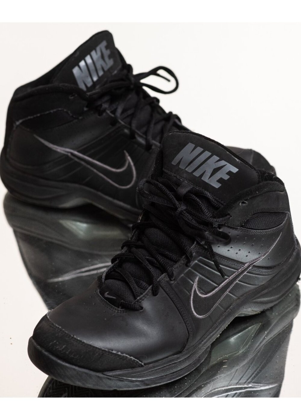 Nike Overplay VI Shoes High Top Black on Black Mens 9 Streetwear Basketball Y2K